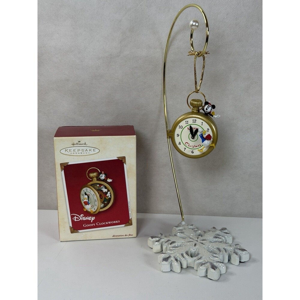 2002 Hallmark Keepsake Disney Goofy Clockworks Christmas Ornament QXD4923 Box EX